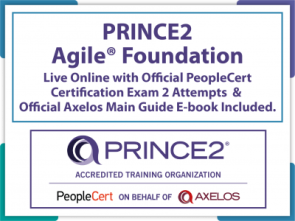 PRINCE2 Agile® Foundation Live Online in English with Official PeopleCert Certification Exam 2 Attempts & Official Axelos Main Guide E-book Included