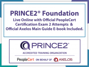 PRINCE2® 7 Foundation Live Online in English with Official PeopleCert Certification Exam 2 Attempts & Official Axelos Main Guide E-book Included