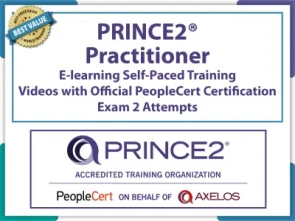 PRINCE2® 7 Practitioner E-learning Self-Paced Training Videos and Official PeopleCert Certification Exam 2 Attempts