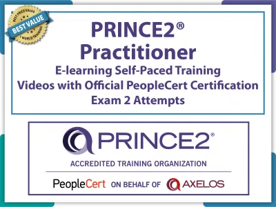 PRINCE2® 7 Practitioner E-learning Self-Paced Training Videos and Official PeopleCert Certification Exam 2 Attempts
