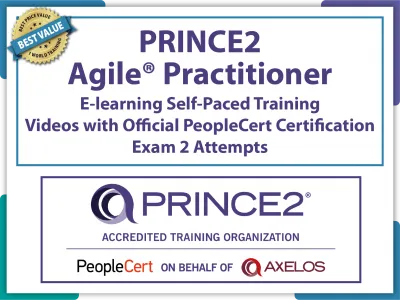 PRINCE2® Agile Practitioner E-learning Self-Paced Training Videos and Official PeopleCert Certification Exam 2 Attempts